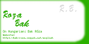 roza bak business card